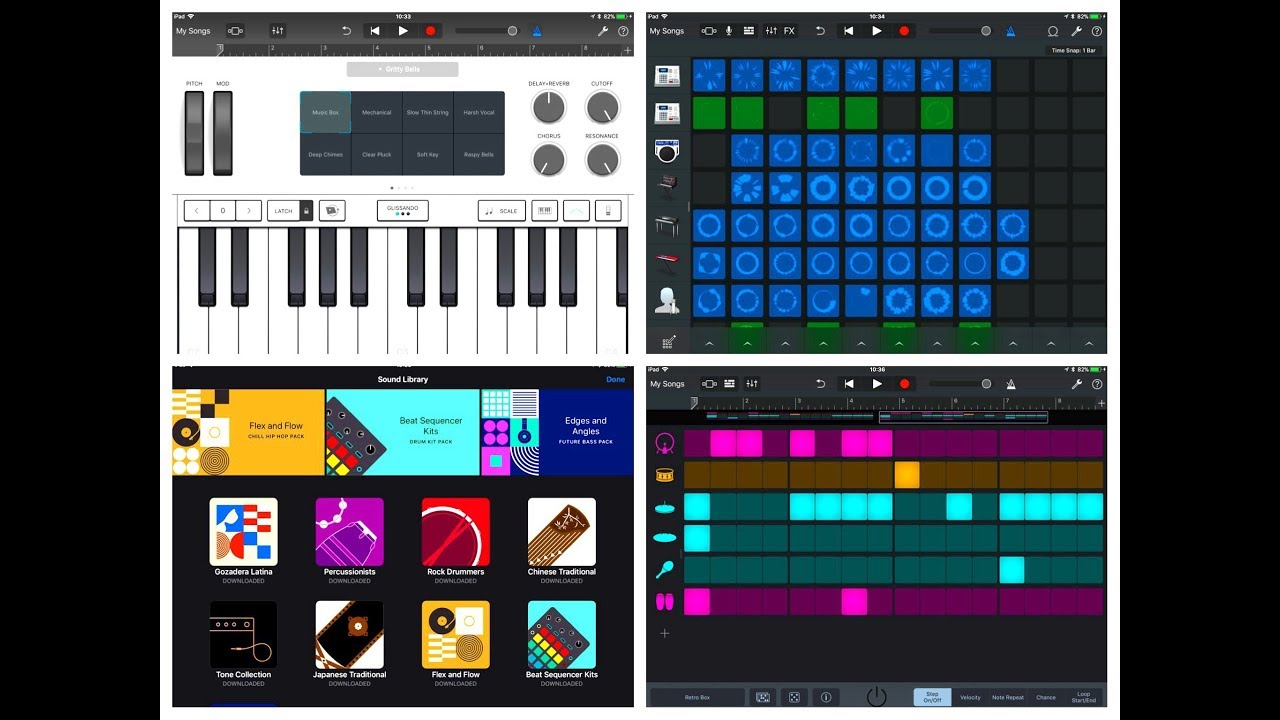 Обновление GARAGEBAND — Великолепный пакет FLEX AND FLOW — Демо для iPad