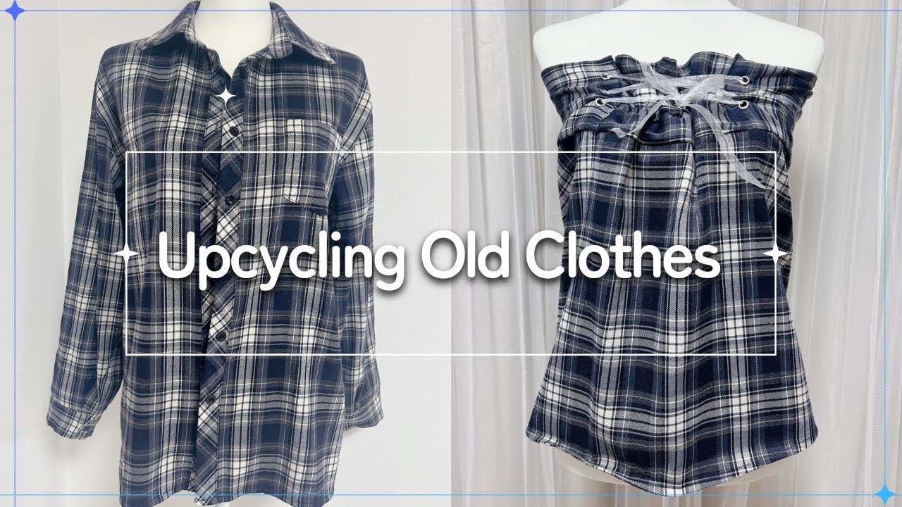 【Upcycling Old Clothes】シャツをリメイクしてみた😀