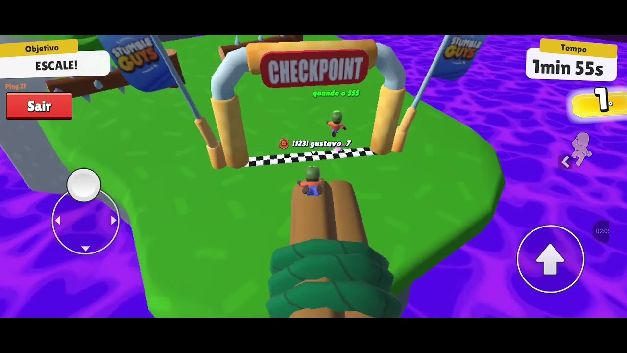 Jogando stumble guys party 2