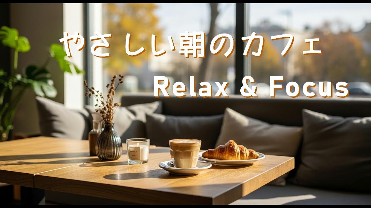 やさしい朝のカフェBGM｜ピアノとギターで始める心地よい一日｜作業・読書・リラックス　Gentle morning cafe background music