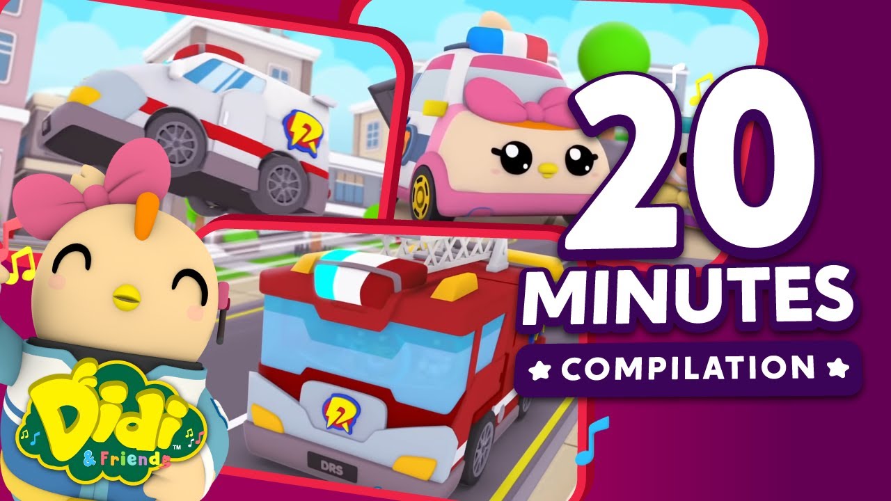 Fire Truck, Ambulance, Police Car + More | Didi Rescue Squad | Didi & Friends English