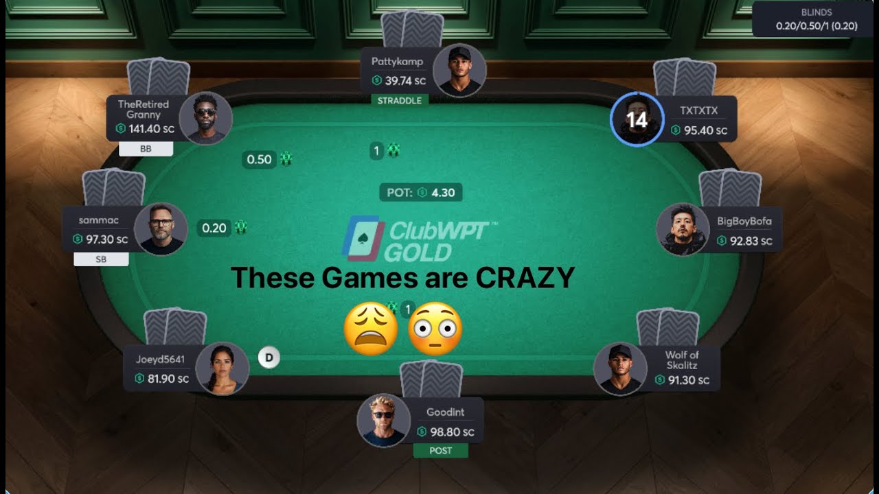 Streaming Poker Cash game Club WPT Gold 100 max No Limit !!!