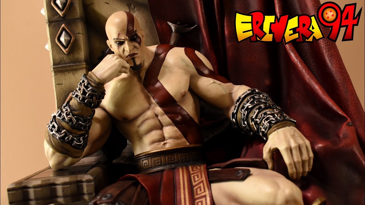 God of War Kratos on Throne Gaming Heads Regular Edition Statue