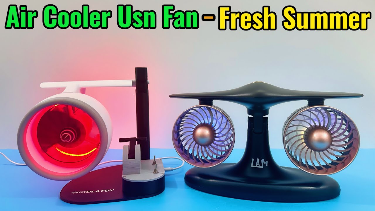 Mini Air Conditioner Fan -Aircraft Engine Cooler Fan USB, Spray Humidifier Water | Unboxing & Review