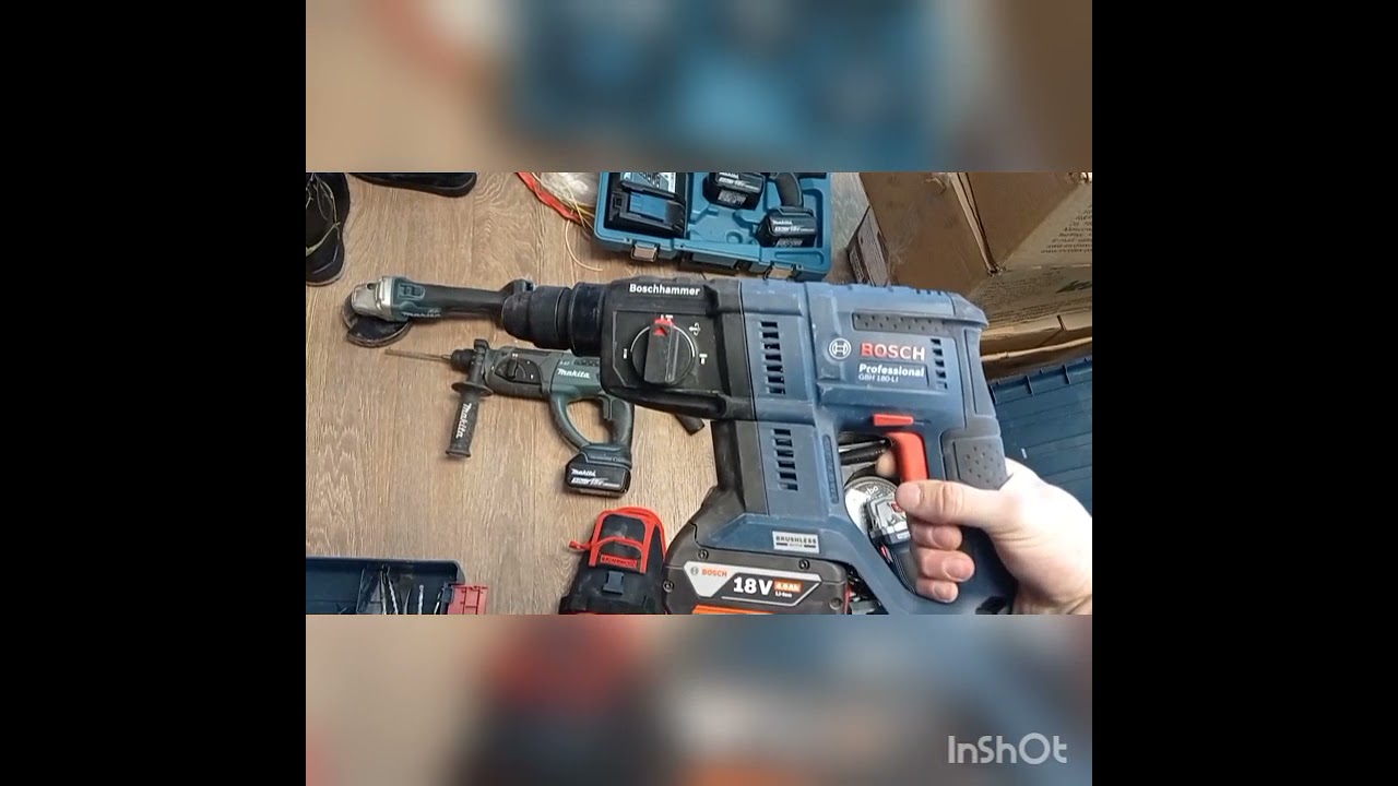 Обзор-сравнение аккумуляторный перфоратор Bosch GBH 180-Li vs. Makita DHR 202. Аккумуляторная УШМ.