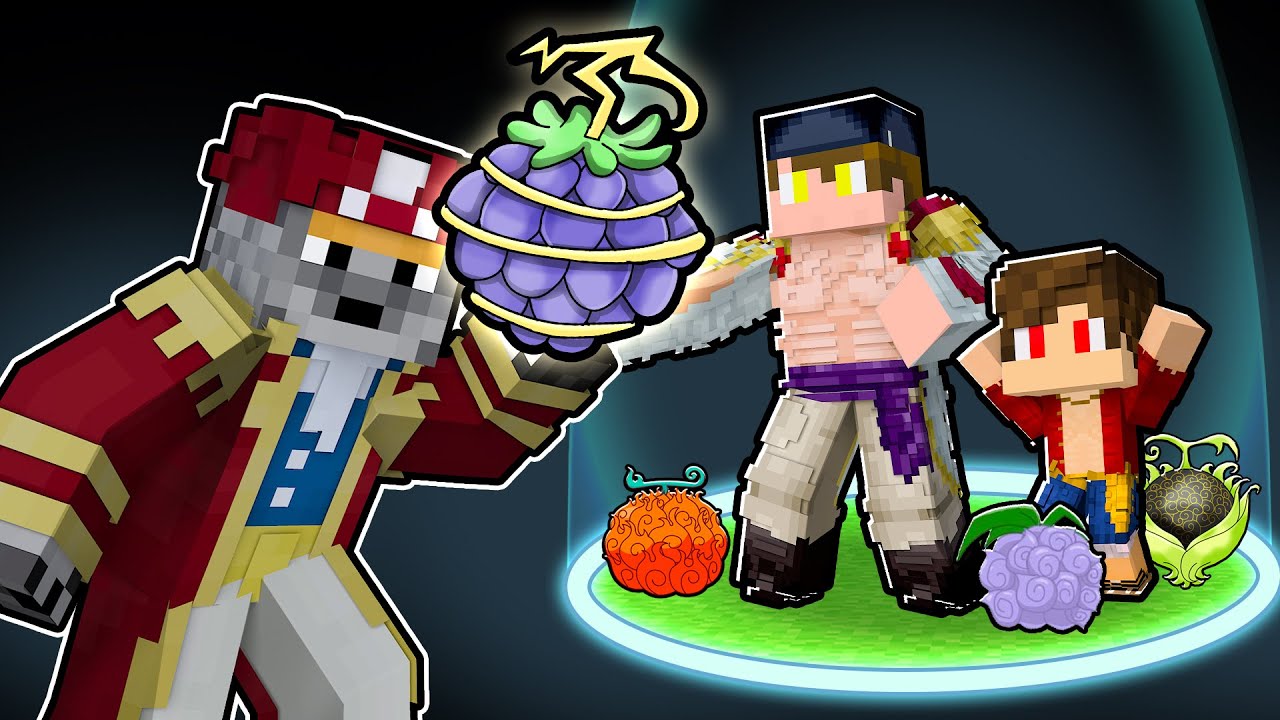 TROLLEI meus AMIGOS CRIANDO a DEVIL FRUIT de ONE PIECE IMORTAL no MINECRAFT