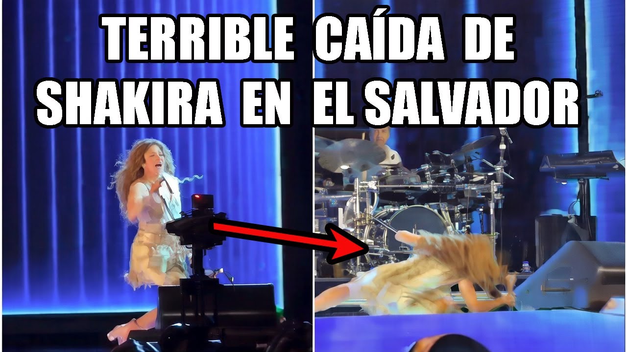 Terrible caída en el escenario de Shakira en El Salvador