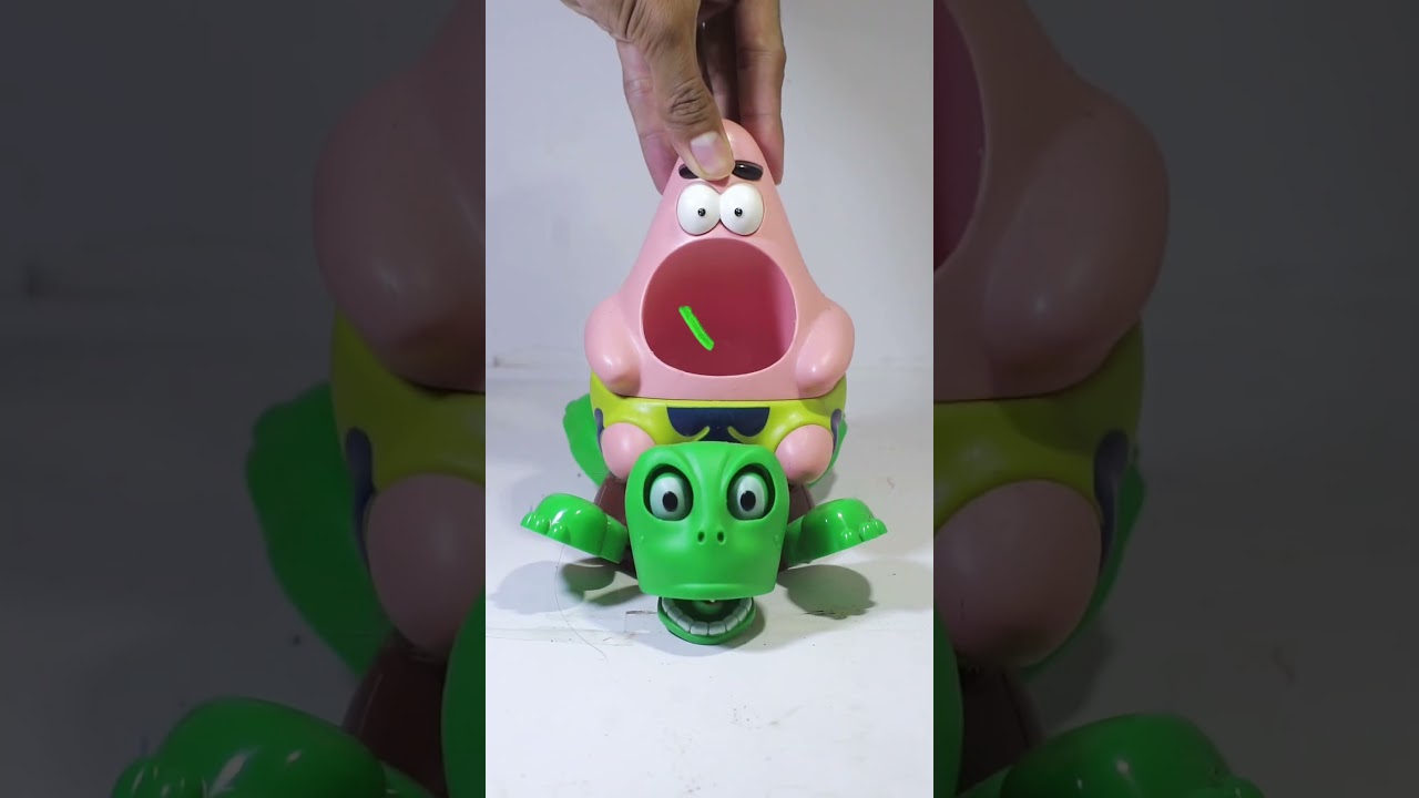 Satisfying Turtle Toy Being Pressed Slowly