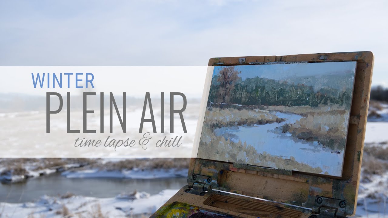 Painting during the Winter in Pitt Meadows :: Plein Air Oil Painting