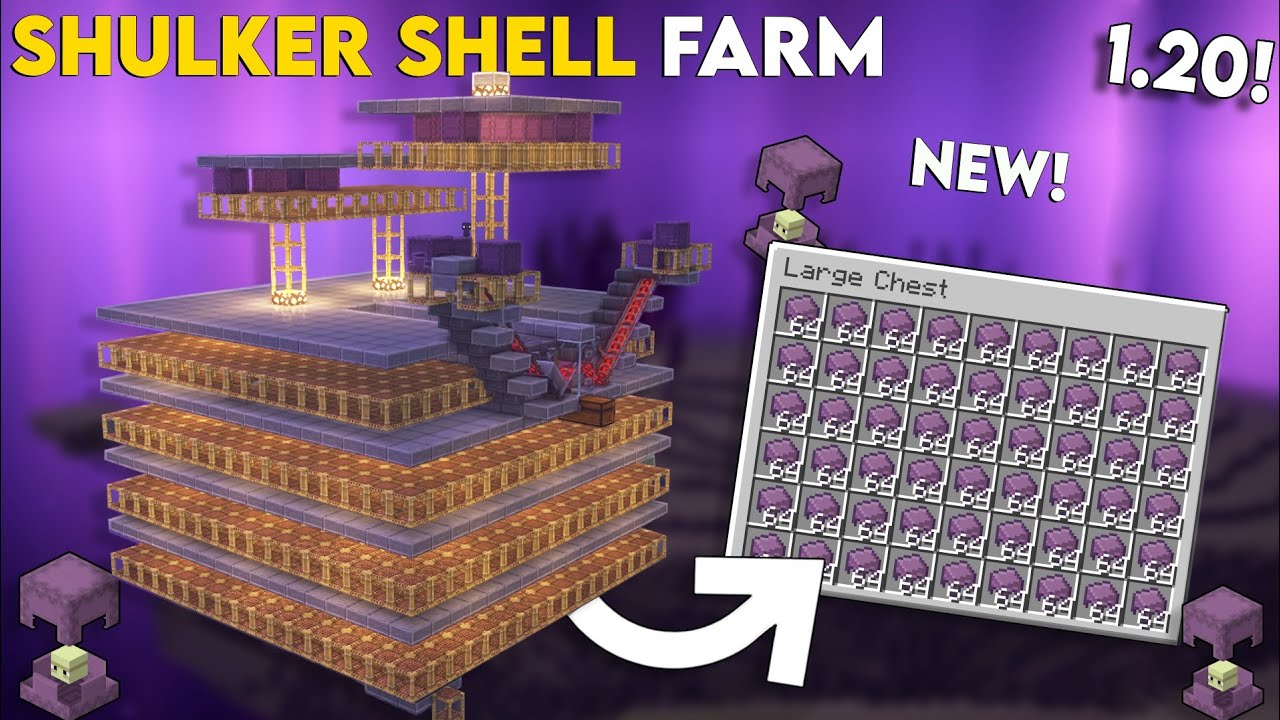 Minecraft Easy Shulker Farm Tutorial | Shulker Shell Farm - 750+ Per Hour