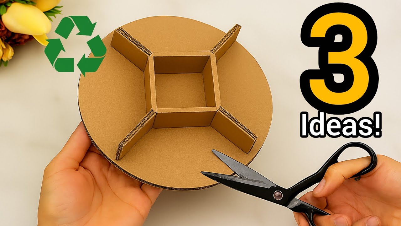 How to get rich with cardboard?😱♻️ 3 attractive ideas for decoration😍