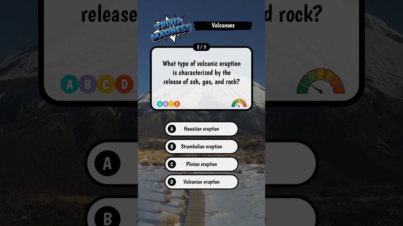 Volcano Trivia: Earth's Fiery Power #trivia #volcano #eruption #lava #geology #quiz