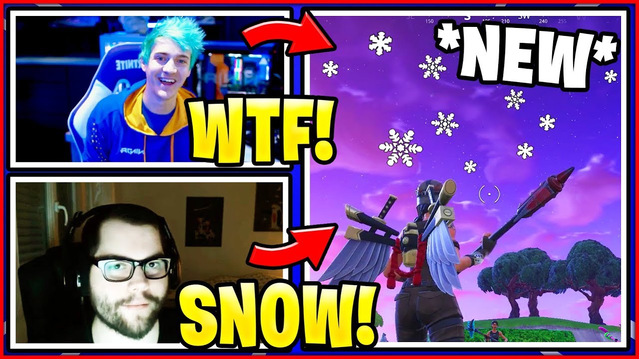 STREAMERS React To *SNOWING* In Fortnite! (SEASON 7 SNOW MAP)