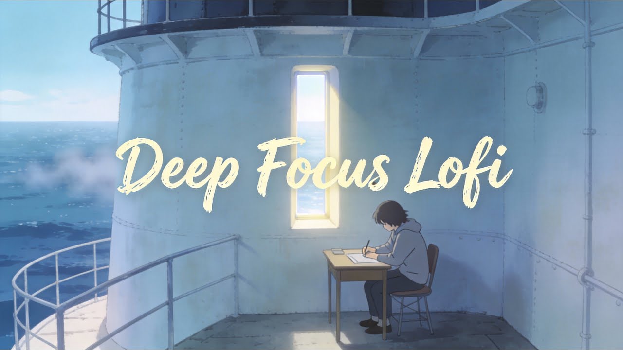 Deep Focus Lo-Fi | Calm Study Beats by the Sea | QuietMuseMusic🎧