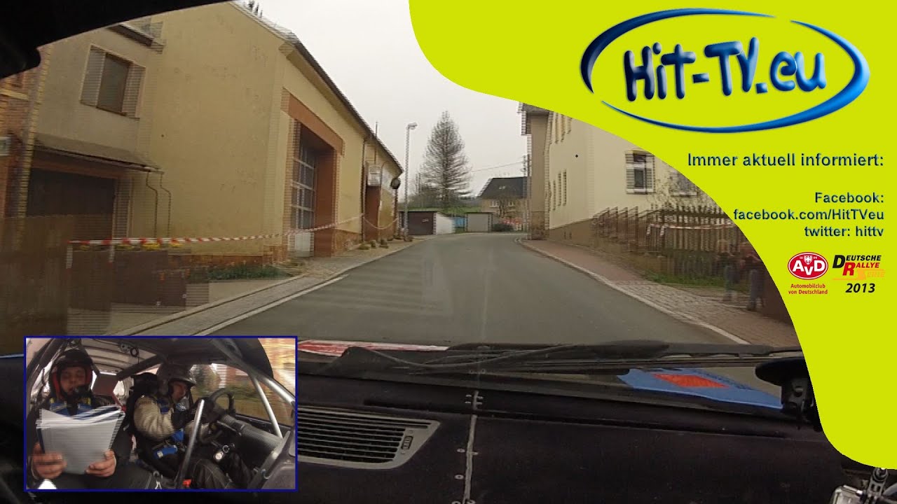AvD Sachsenrallye 2013 WP 1 Crinitzberg On Board Rigo Sonntag Rene Meier 03.05.2013