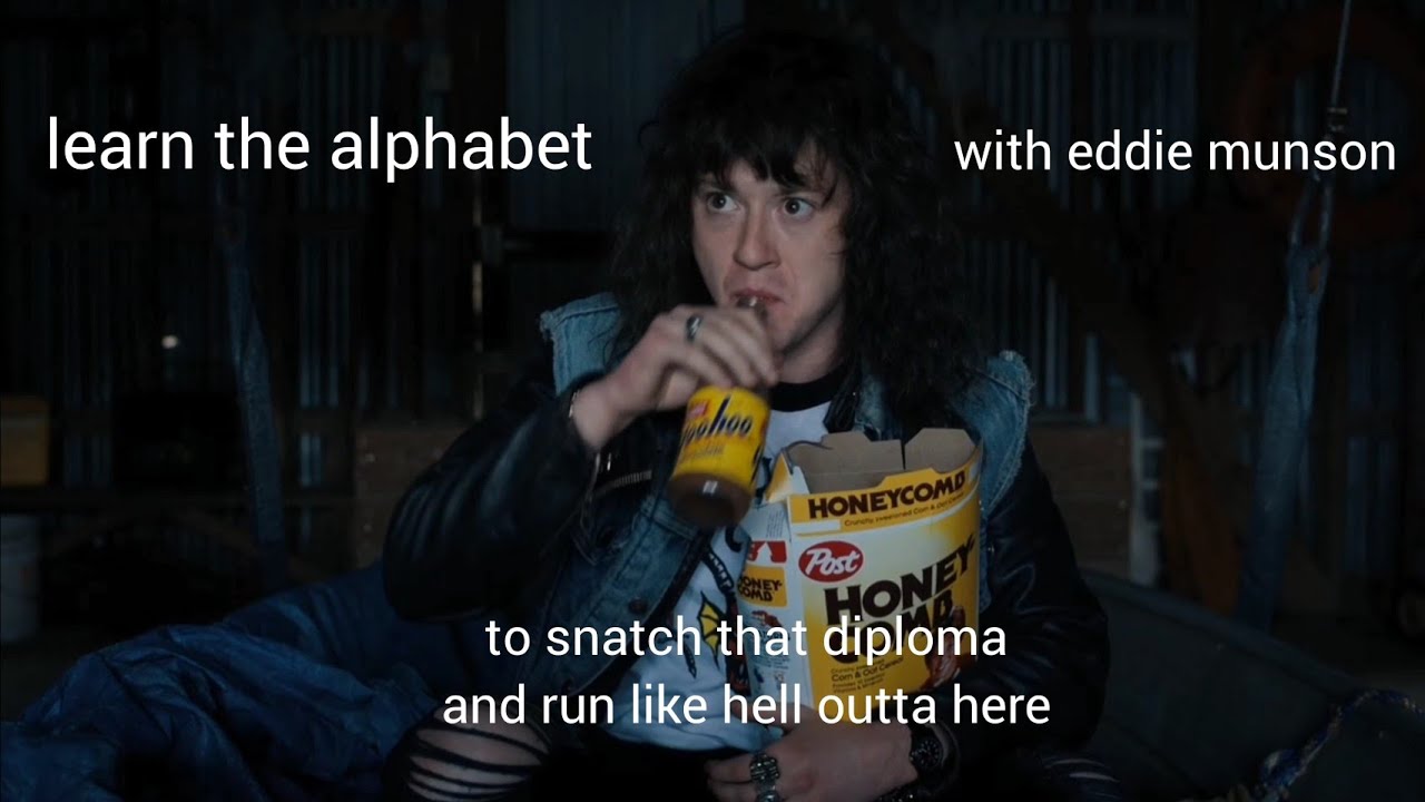 learn the alphabet with eddie munson