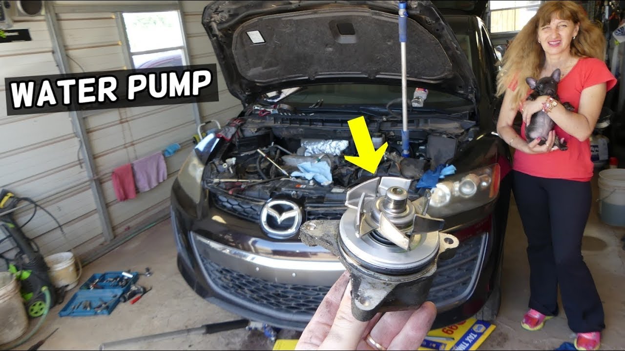 WATER PUMP REPLACEMENT REMOVAL MAZDA CX-7 MAZDASPEED 3 MAZDA SPEED 6 2.3 DIZI MZR ENGINE