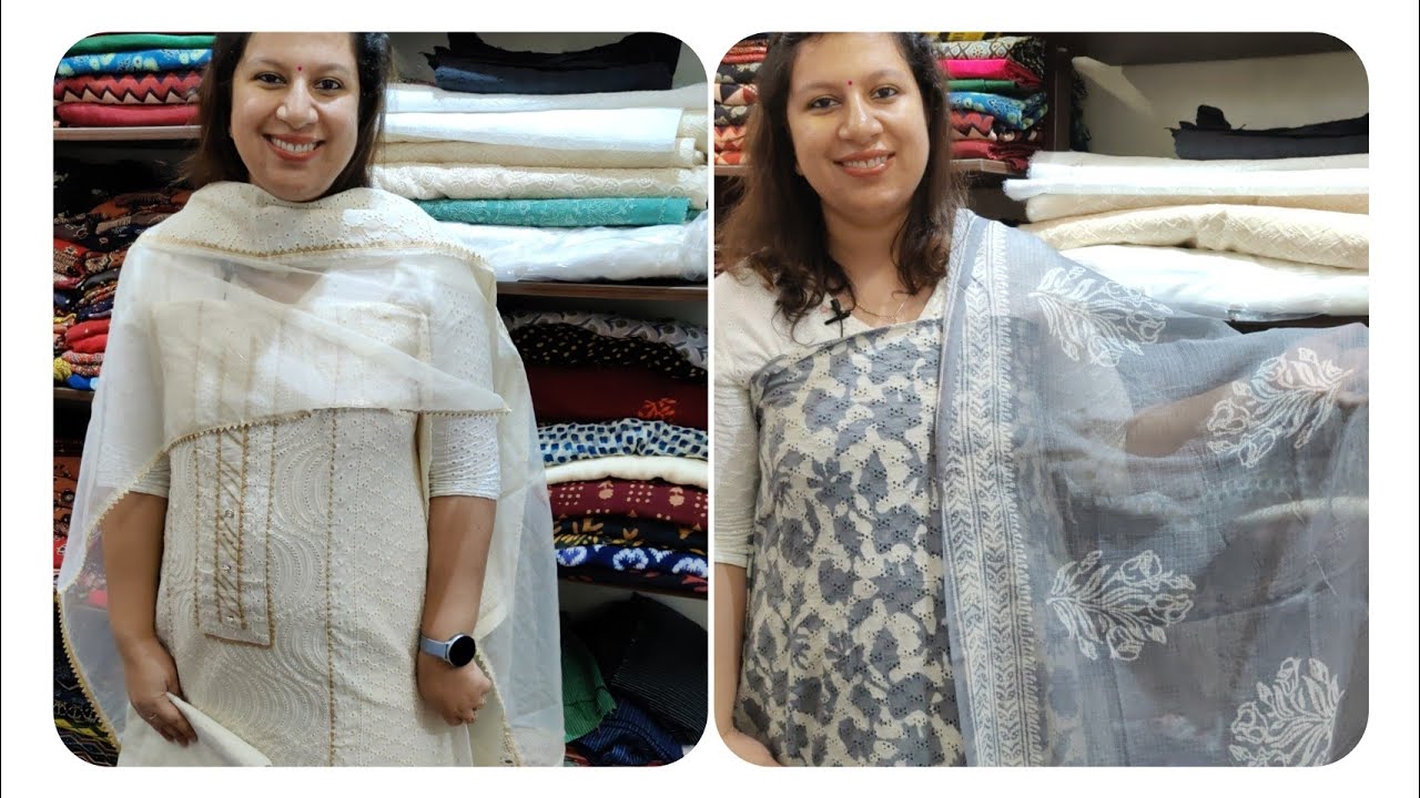 Cotton Hakoba unstitched salwar suits @Kathysclothingstore