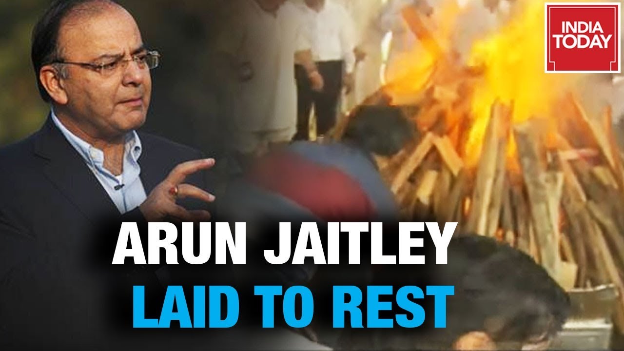 Arun Jaitley Cremated With Full State Honours At Nigambodh Ghat | Watch Full Video