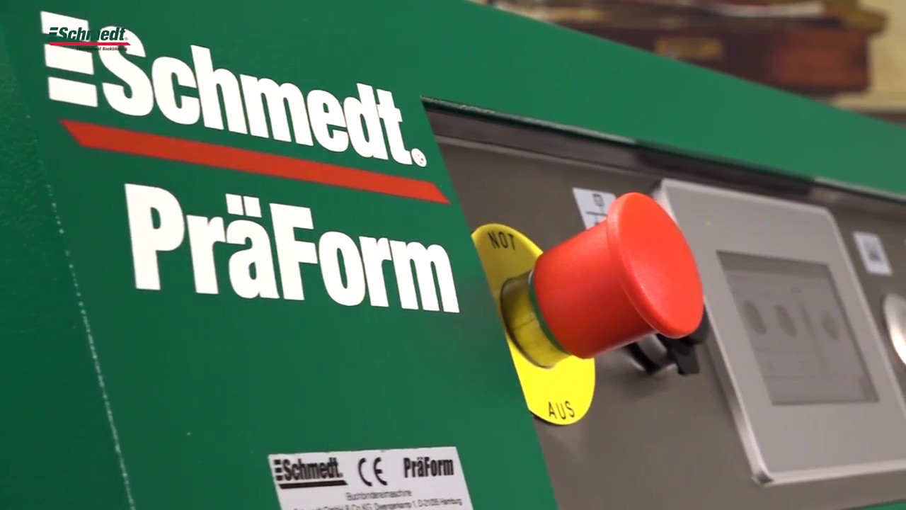 Einhängen und Abpressen von Büchern mit PräLeg und PräForm von Schmedt. The World of Bookbinding.