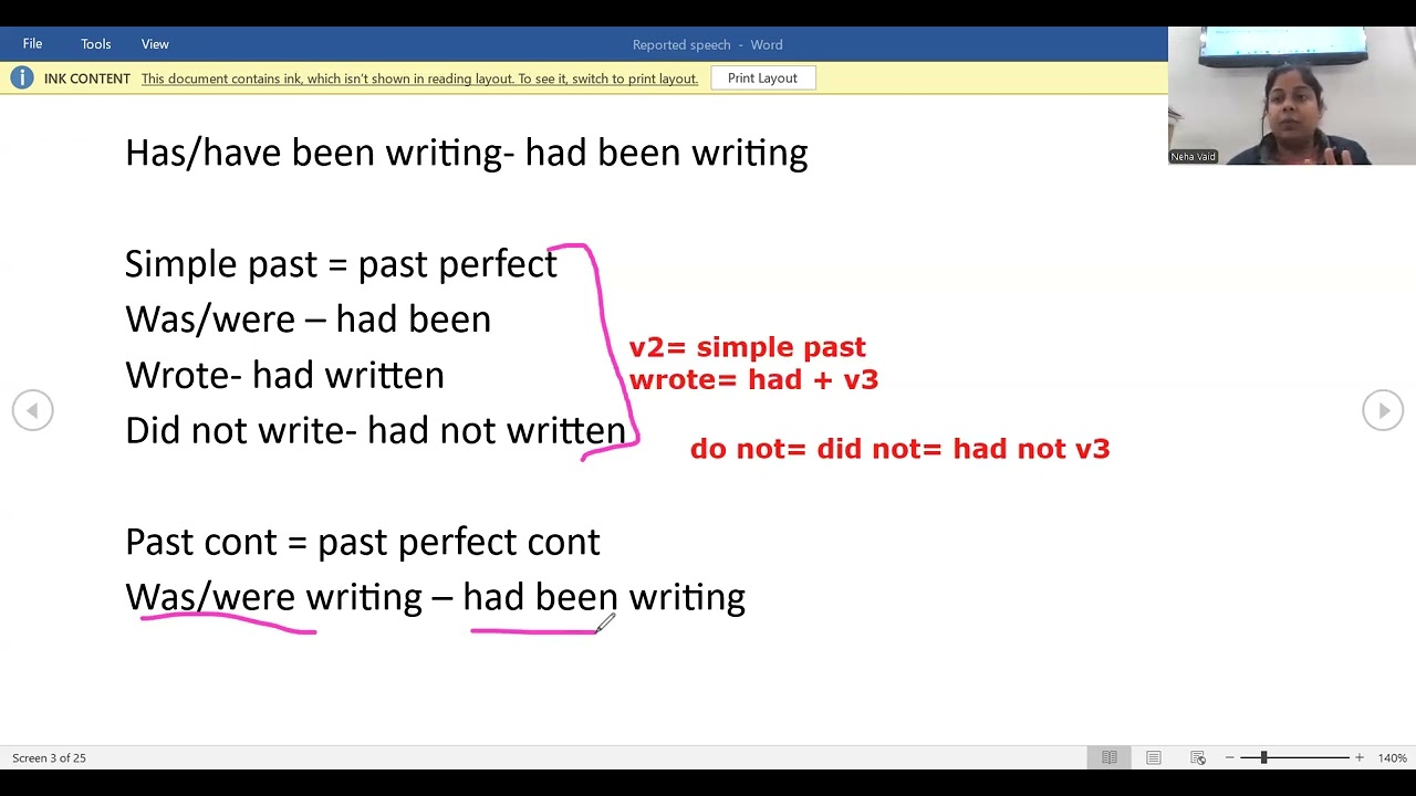 REPORTED SPEECH ASSERTIVE FORM