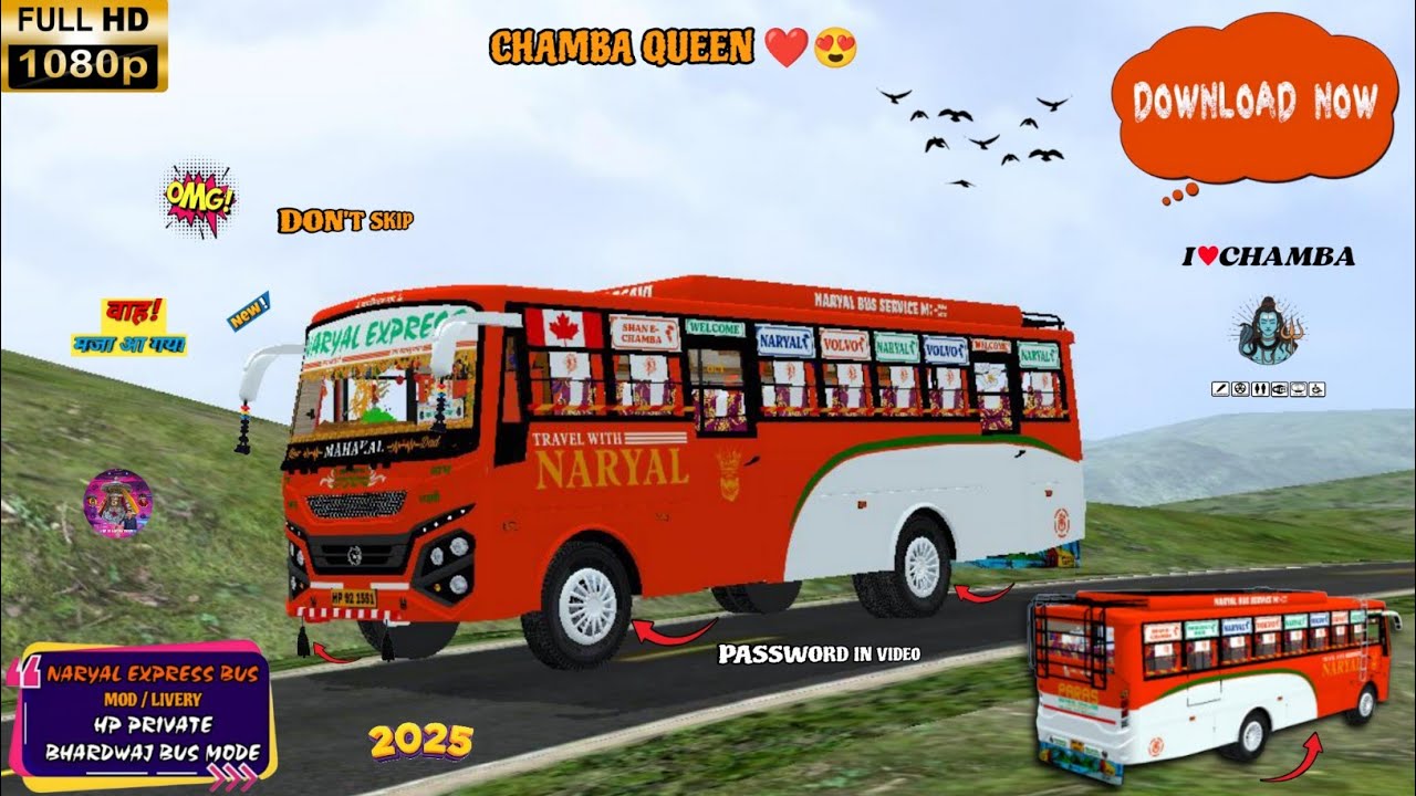 🎉 ❤️ Suprise Released ❤️🎉 || Naryal Bus New Skin || New Bhardwaj Bus Mod
