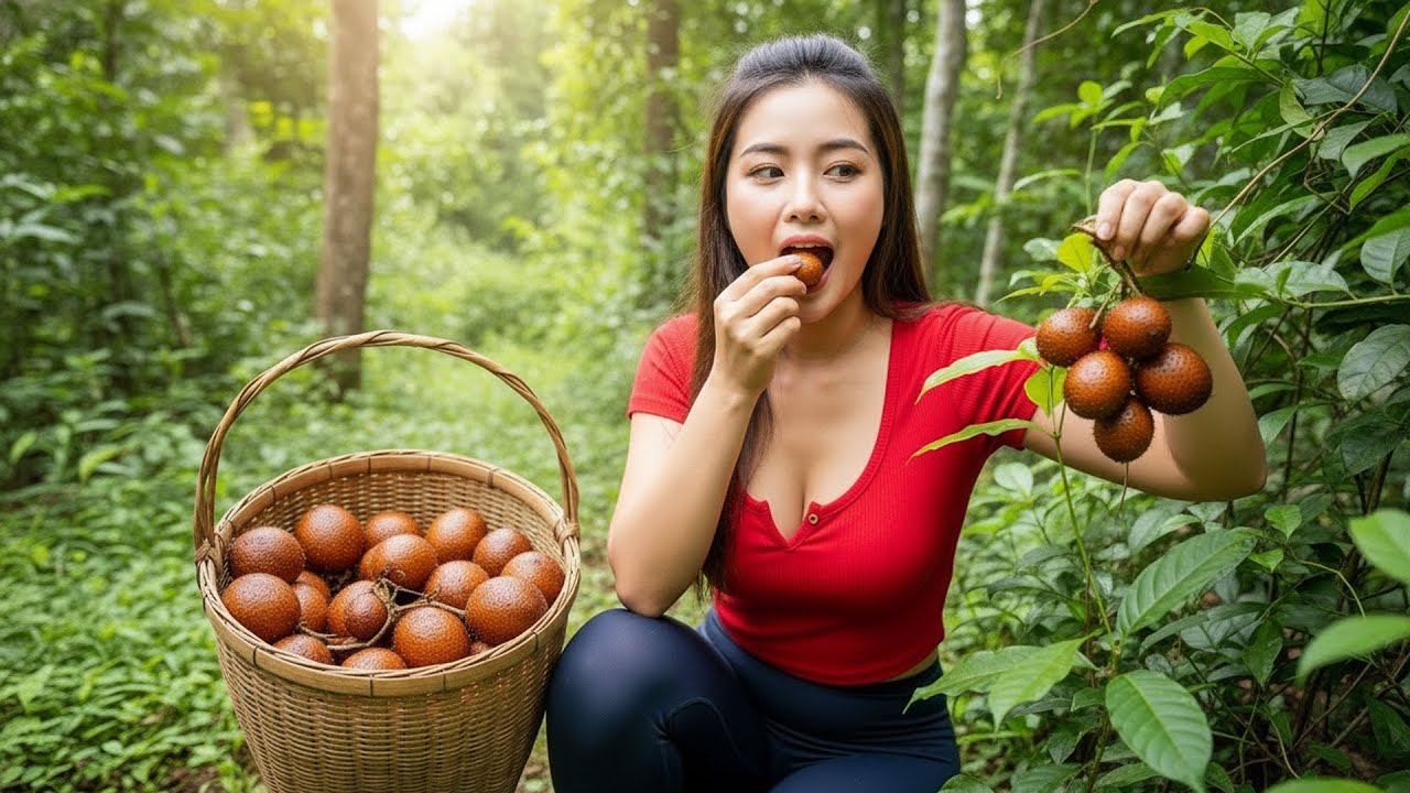TIMELAPSE – Harvesting Wild Fruits, Durian, Jackfruit & Many Other Fruits | Cooking & Daily Life
