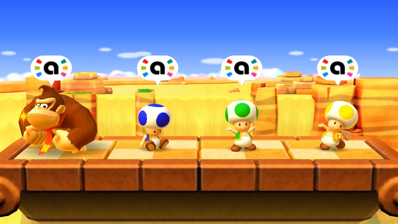Mario Party Star Rush Toad Scramble - Donkey Kong Vs Rosalina Vs Wario Vs Waluigi