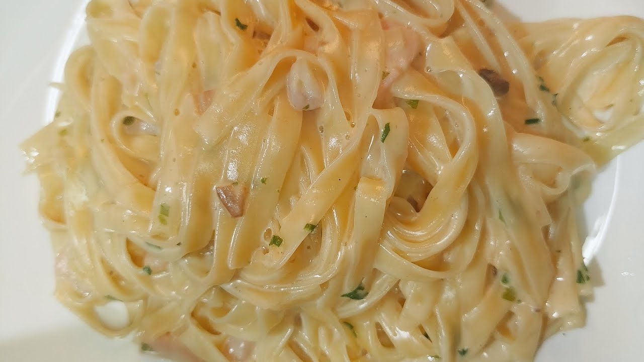 ဖိလိပိုင်စတိုင် ကာဘိုနာရာခေါက်ဆွဲ (Carbonara Pasta, Filipino Style) 🍝😋