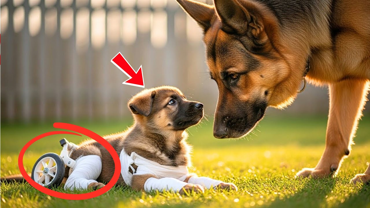 Le Chiot Paralysé Sur Le Point D'Être Euthanasié, Ce Que La Maman Chien Fait Est Incroyable !