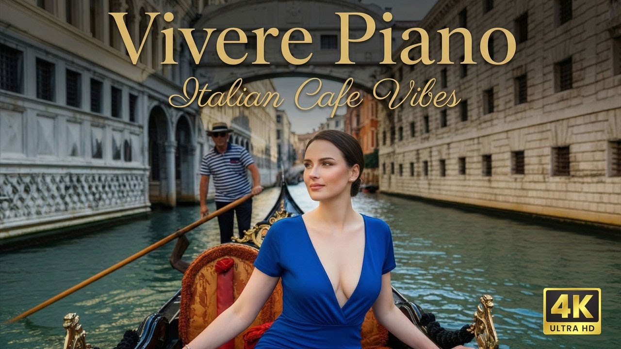 [4K] Italian Vibes Romantic Relaxing Music Video / Vivere Piano