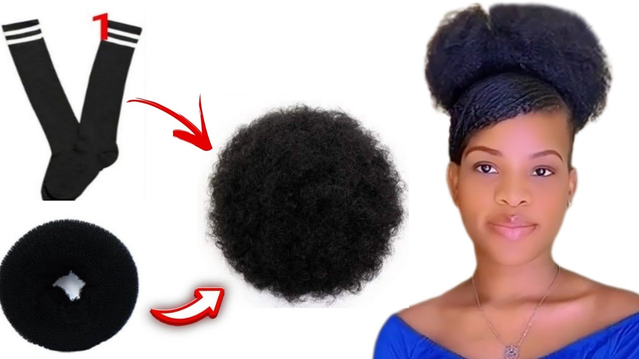 Vin aprann fè fo chou natirel / Afro Puff/postiche