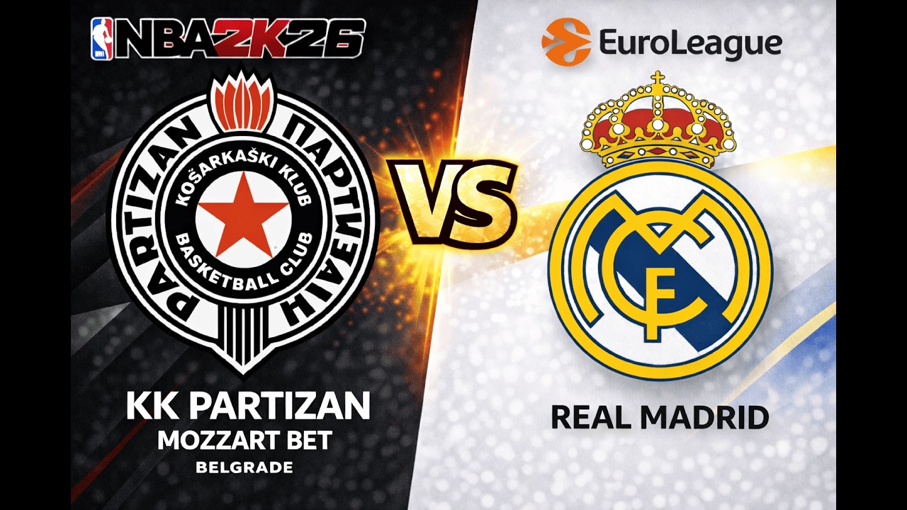 [TURKISH AIRLINES EUROLEAGUE 2025/2026] Partizan Mozzart Bet Belgrade vs Real Madrid - NBA2K26