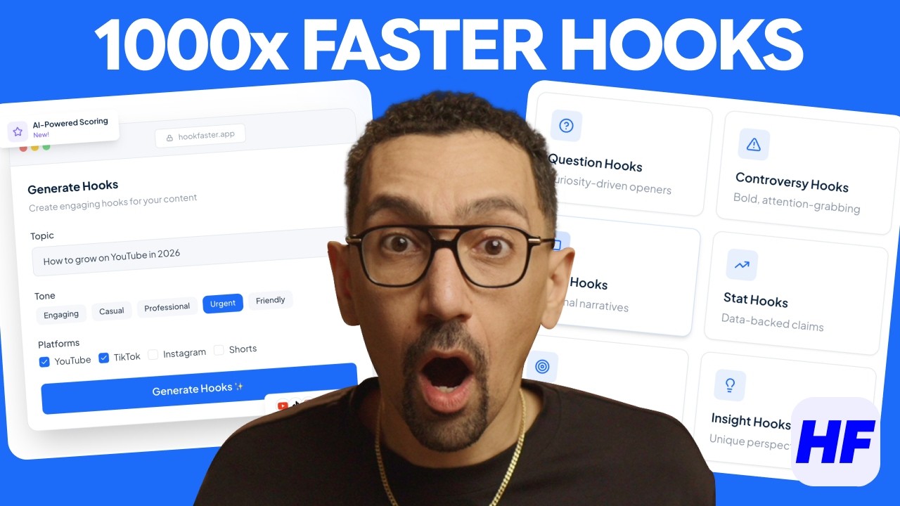 Этот ИИ генерирует вирусные хуки лучше, чем любой человек | Обзор HookFaster
