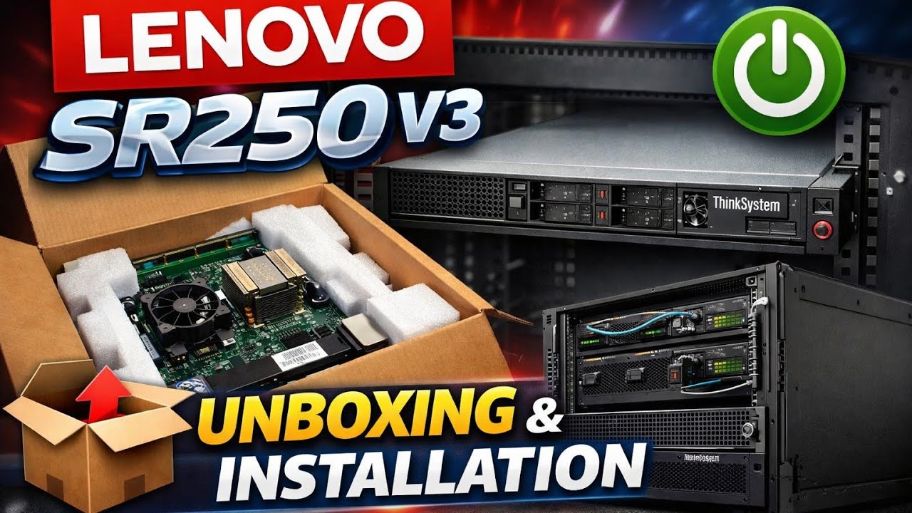 Lenovo ThinkSystem SR250 V3 Unboxing & Installation | Step-by-Step Server Setup Lenovo Server 250 