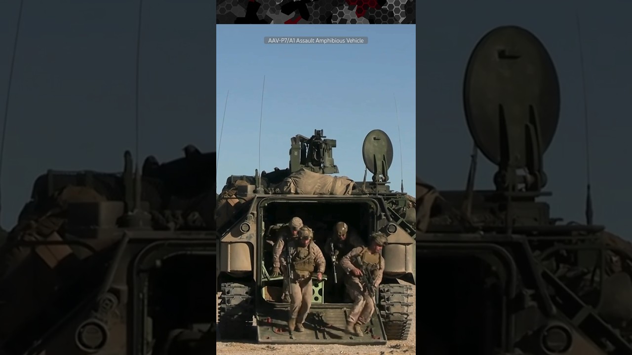 Marines Conduct Dismount Drills on Assault Amphibious Vehicle (AAV)