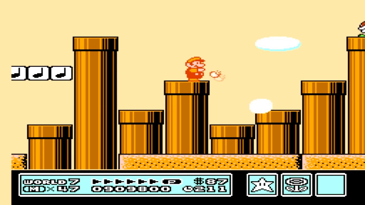 Super Mario Bros 3 (NES) Level 7-2