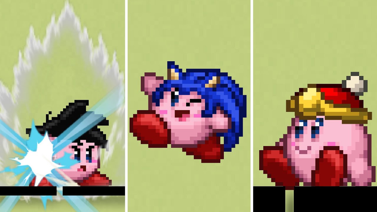SSF2 1.4 All Kirby Hats And Powers | Super Smash Flash 2