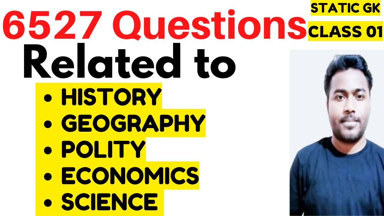 6527 Questions Series For All Odisha Exams By Laxmidhar Sir I Class 01 I History Geography Polity I