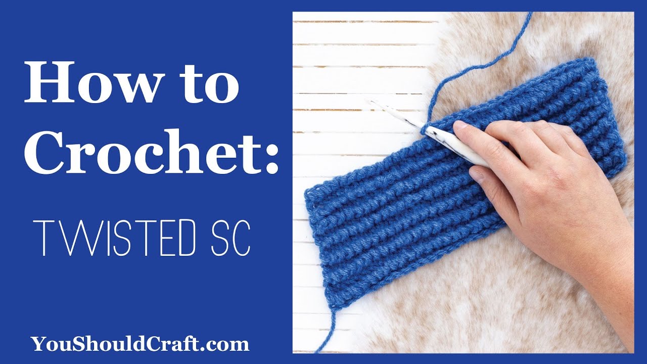 Twisted Single Crochet Stitch Tutorial [looks like crab stitch, but it's way easier!]