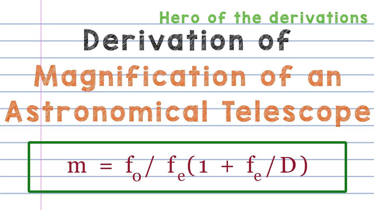 Derivation of magnification of a telescope • HERO OF THE DERIVATIONS.