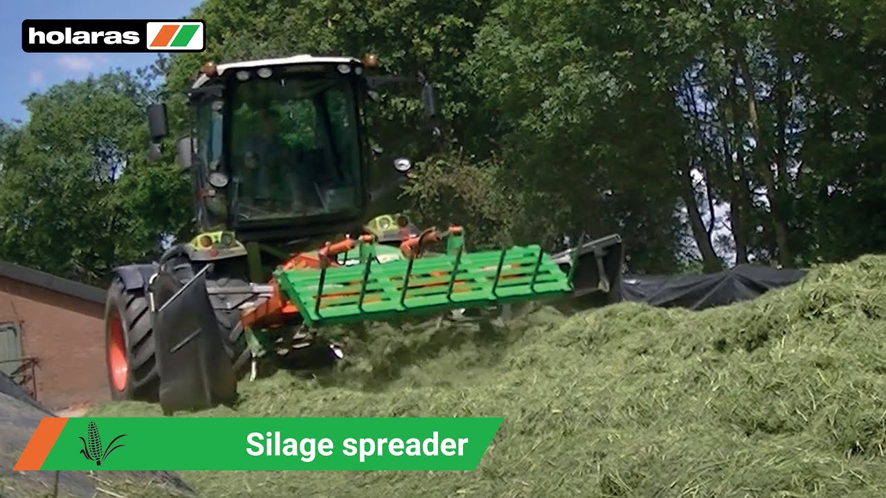 Holaras - VIKING kuilverdeler / Siloverteiler / Silagespreader + Claas XERION 3800