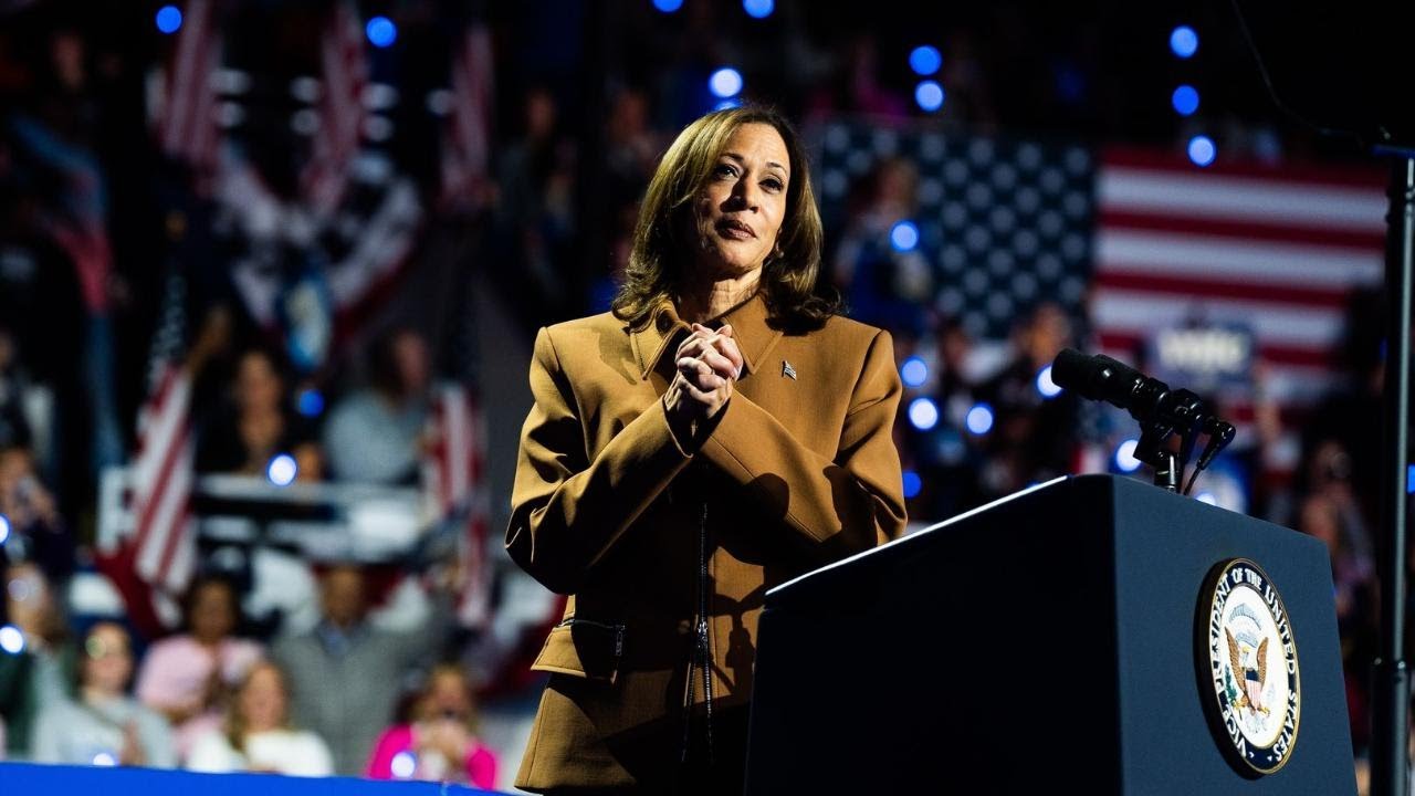 Harris campaigns in Ann Arbor, Michigan