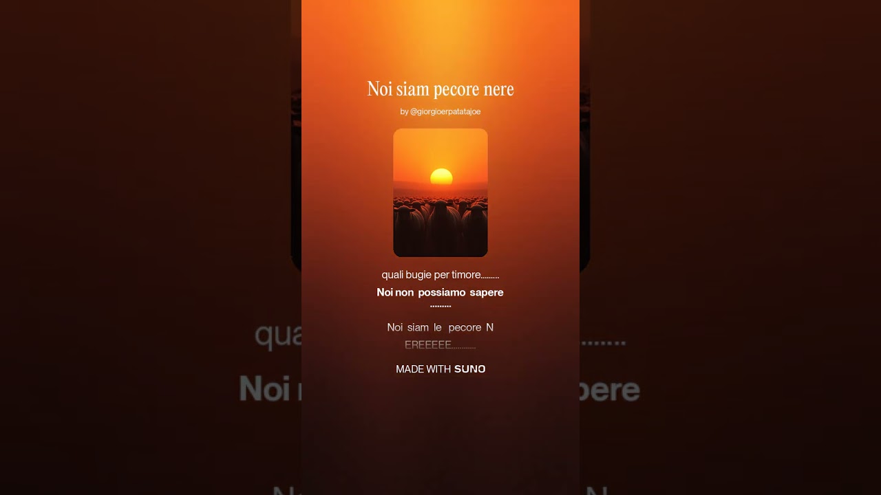 Noi siam pecore nere #musica #cantantiitaliani #music #song #