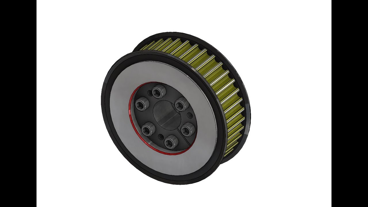 SolidWorks Tutorial-HTD 8M Z-40 Pulley
