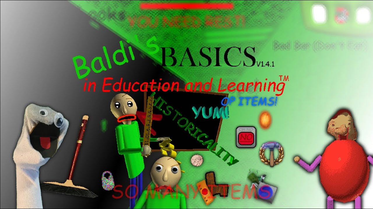 Baldi's Basics But With OP Items 😮🤯😲