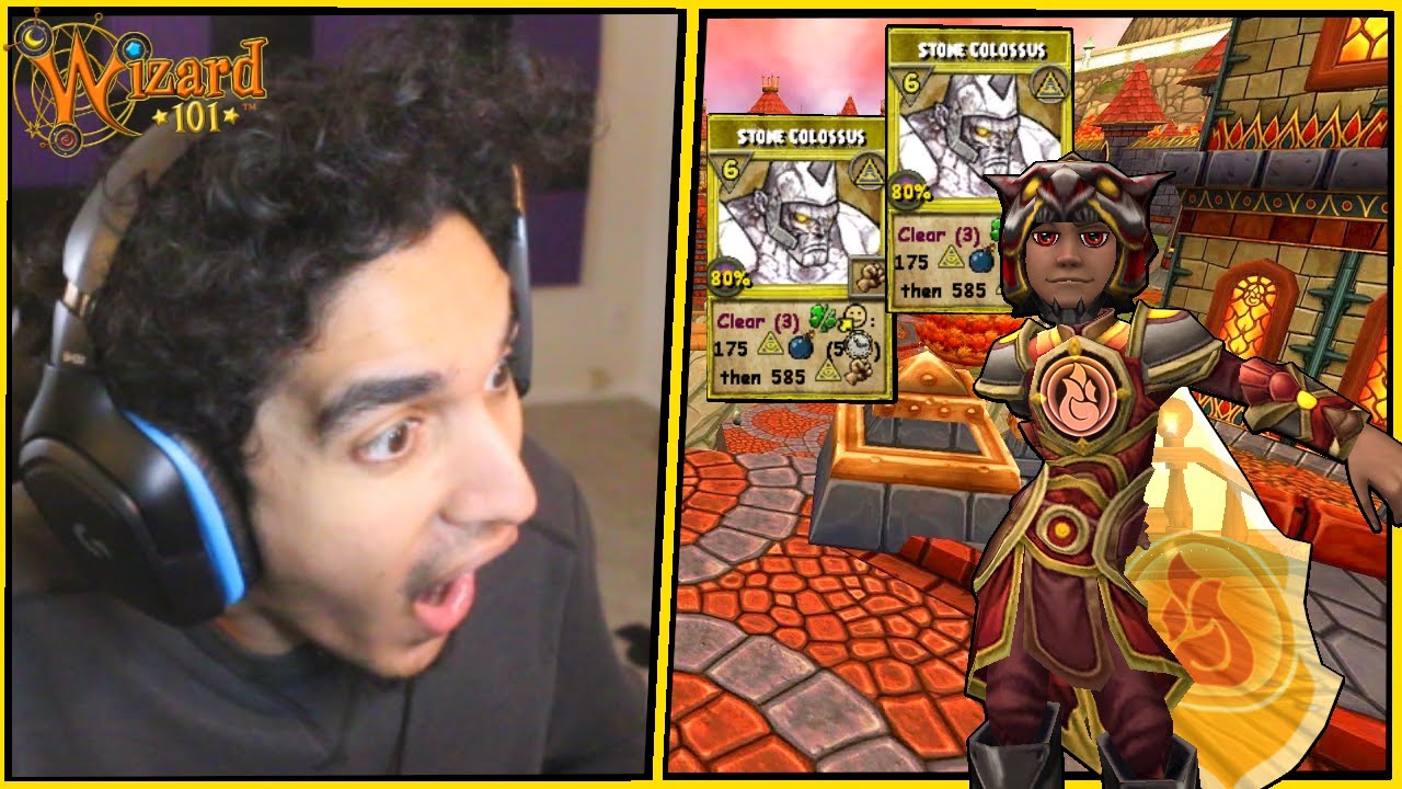 Wizard101 Макс (160) Fire PvP: использование КАМЕННОГО КОЛОССА на ОГНЕ?!