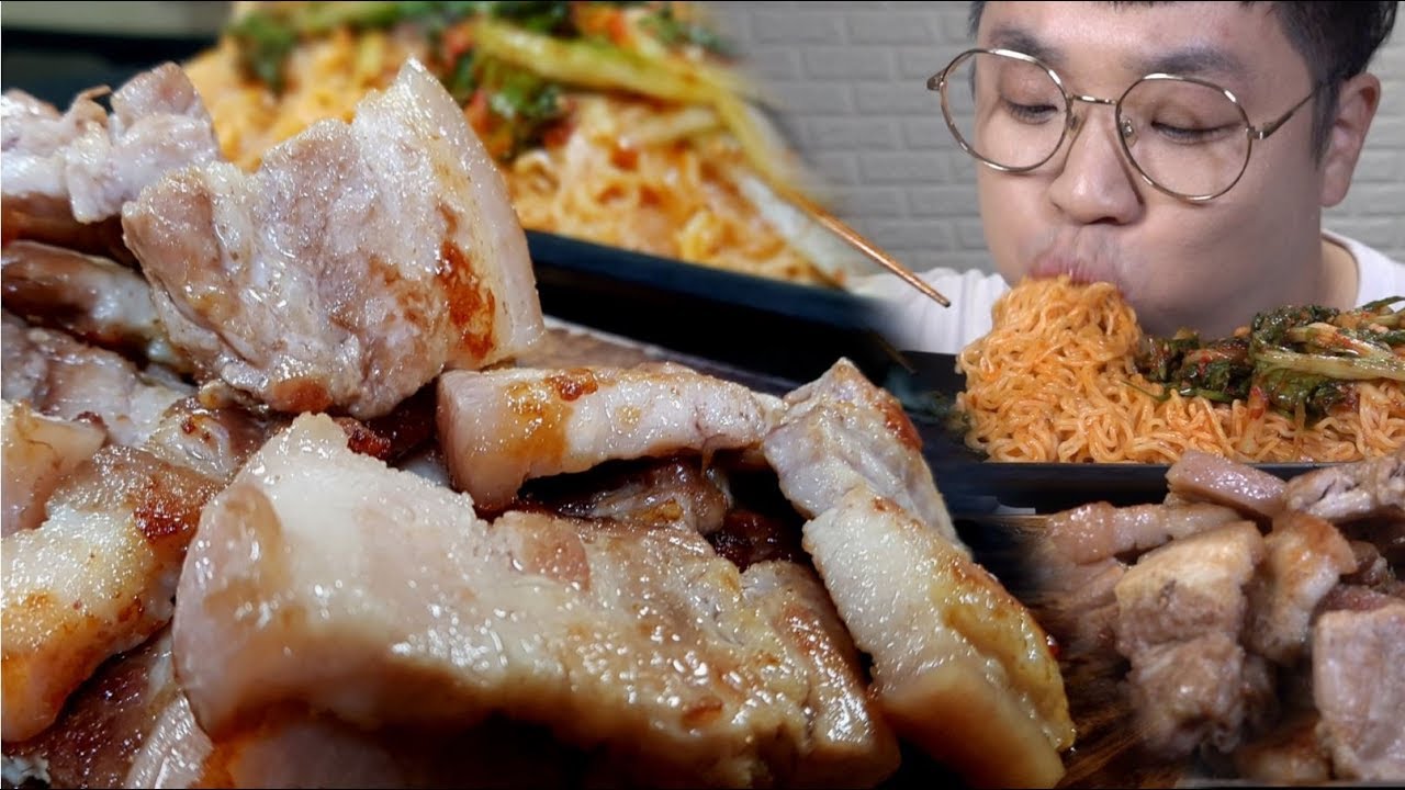 sub l 먹방창배tv 삼겹살이 먹고싶을때 먹자 Grilled Pork Belly  mukbang  koreanfood asmr realsound copy