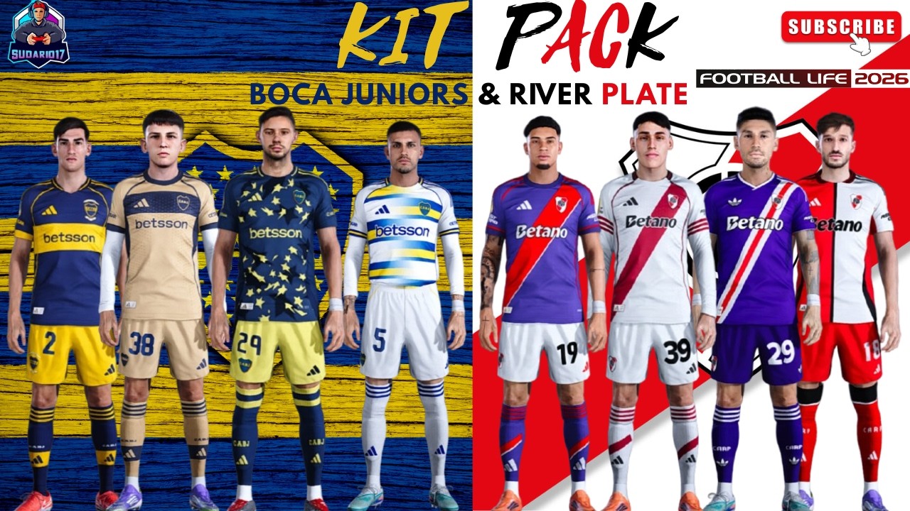 KIT PACK BOCA JUNIORS & RIVER PLATE / FUTBOL LIFE 25 & 26
