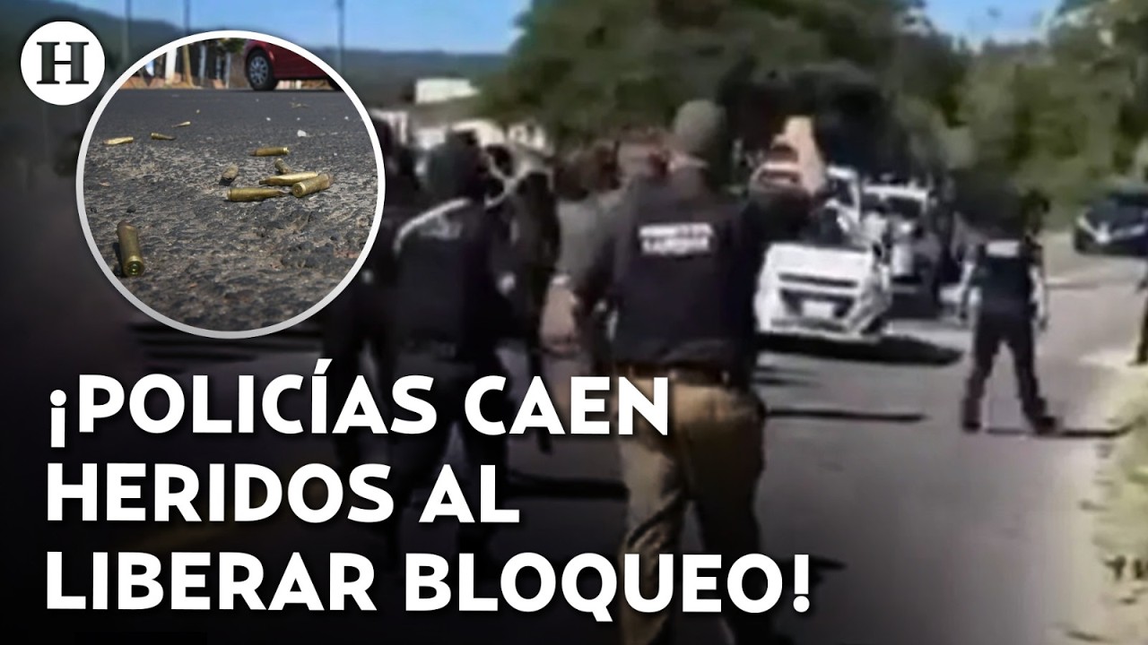 ¡Emboscada en bloqueo carretero! 5 policías resultan heridos al liberar vías tomadas en Chiapas